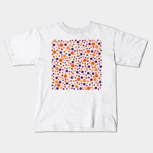 Autumn Colors Polka Dots with Purple Kids T-Shirt